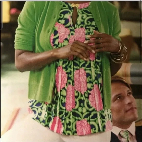 🌺 LILLY PULITZER 100% Silk Tara Flowy Sleeveless Blouse. Size 6. Excellent cond! - Picture 6 of 14